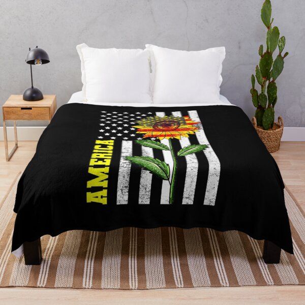 Item preview, Sunflower Usa Flag United States Nationalist American Gift designed and sold by lindaxse.
