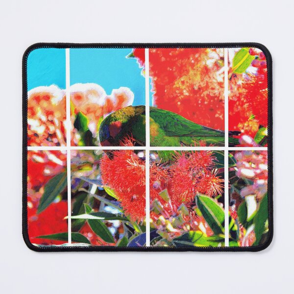 Item preview, Drawing Musk Lorikeet in Red Flowering Gum designed and sold by TripodDogShop.