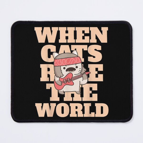 Item preview, Cats Rule World Cat Guitar Music Rock Gift Black designed and sold by lindaxse.