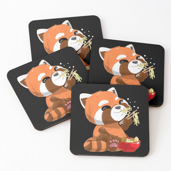 Item preview,  Japanese Red Panda Eating Noodles designed and sold by lindaxse.