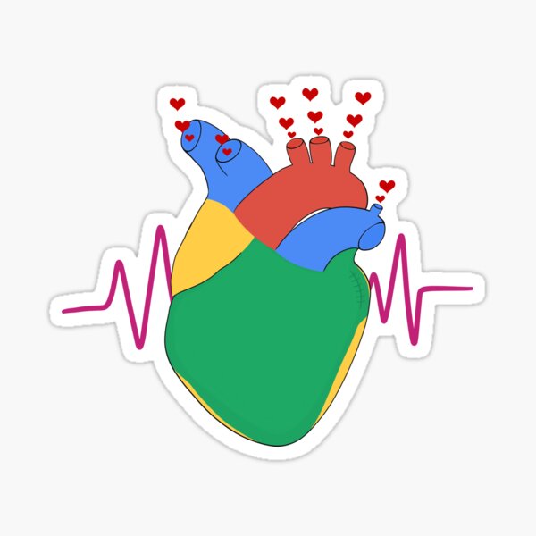 Chrome heart shape stickers Sticker for Sale by Tanuja Sharma