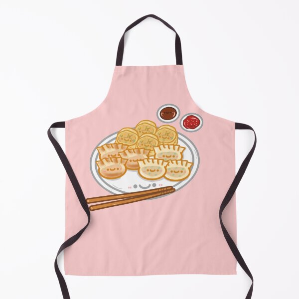 Item preview, Kawaii korean street food korean steam fried mandu dumplings sticker designed and sold by Marie-c-doodles.