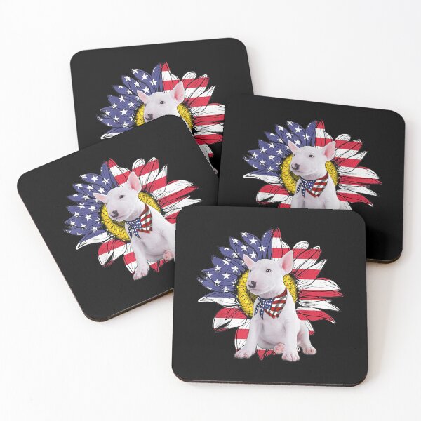 Item preview,  Sunflower American Flag Bull Terrier Dog Lovers designed and sold by jennifera11.