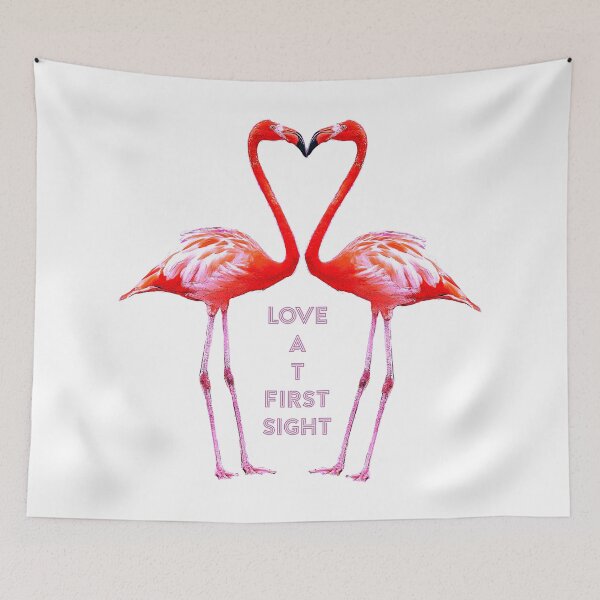 Item preview, Love at first sight Flamingos designed and sold by MuggyandMo.