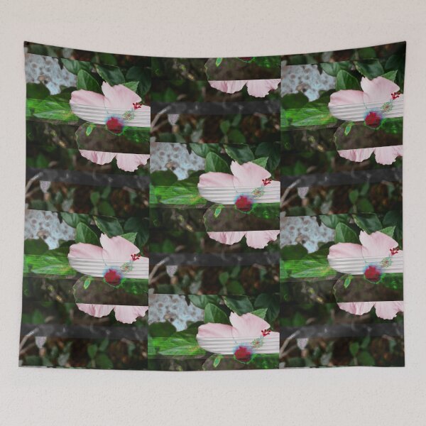 Item preview, Pink Hibiscus Photograph Glitch Art Hawaii Tropical Flower designed and sold by MOP-tees.