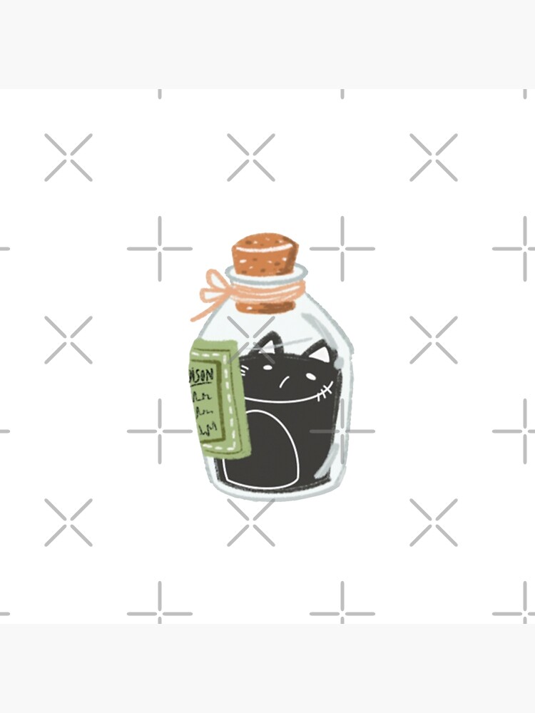 "Black Cat Stuck In Bottle" Poster for Sale by brownie0910 Redbubble
