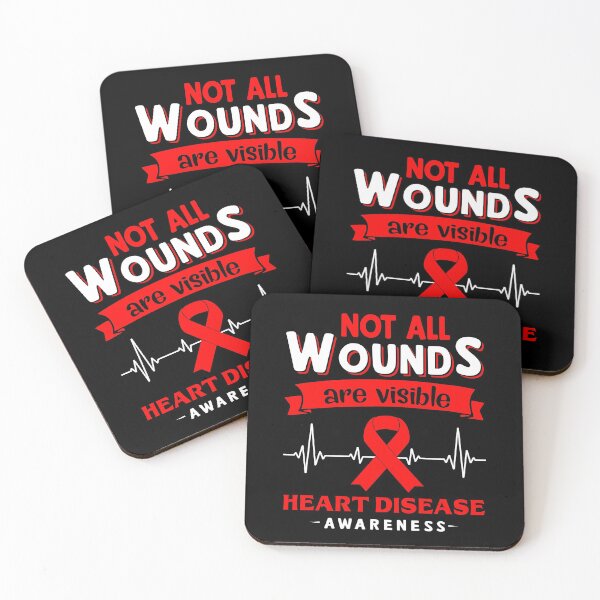 Item preview, Heart Disease Awareness Not All Wounds Are Visible designed and sold by Victormoratalla.