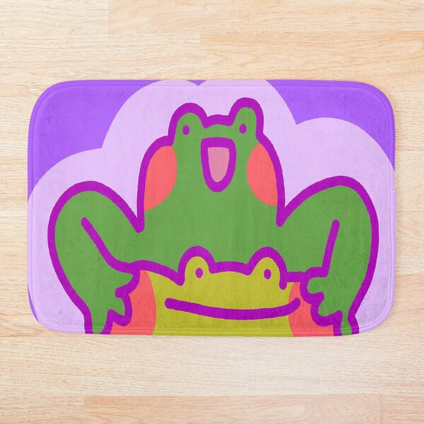 Item preview, Two cute frogs on a purple background designed and sold by OneginaEvgenia.