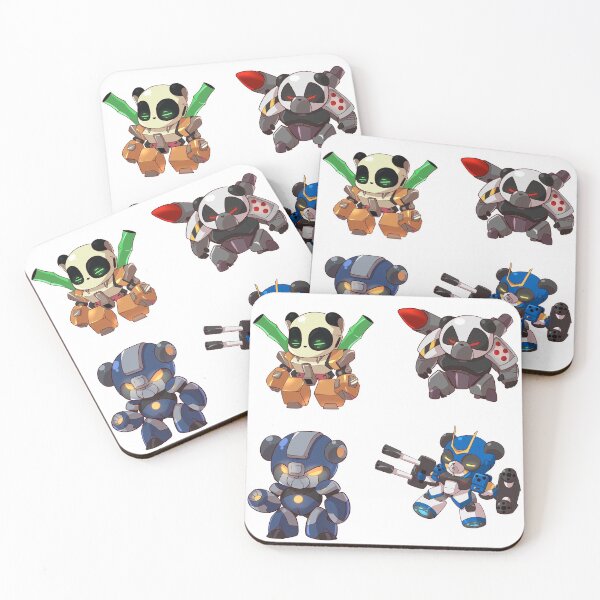 Artikelvorschau, Panda Mech Sticker Pack | Samurai-Panda entworfen und verkauft von Mini Pandas.