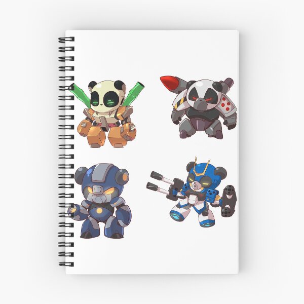 Artikelvorschau, Panda Mech Sticker Pack | Samurai-Panda entworfen und verkauft von Mini Pandas.