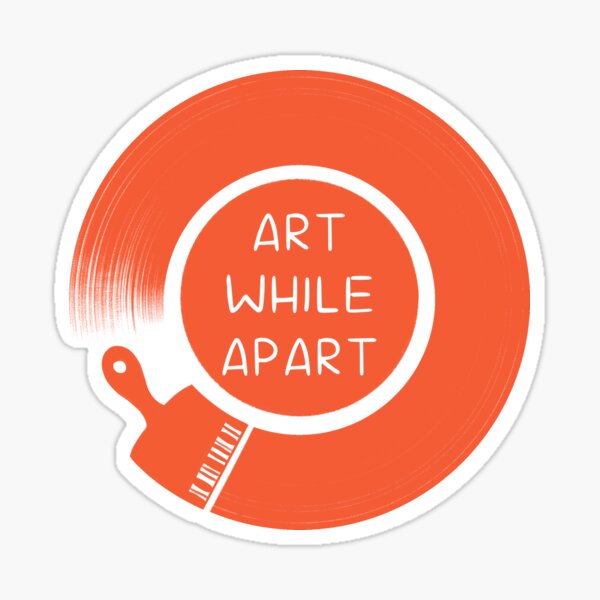 Art While Apart Orange by Ziggatino Sticker