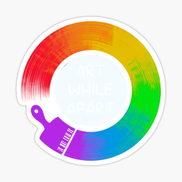 Art While Apart Rainbow by Ziggatino Sticker