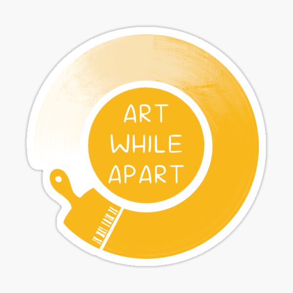 Art While Apart Gold by Ziggatino Sticker