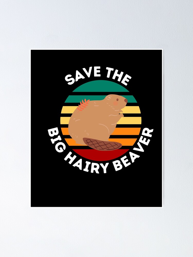 Save The Big Hairy Beaver Poster For Sale By Pstawicki Redbubble   Fposter,small,wall Texture,product,750x1000 