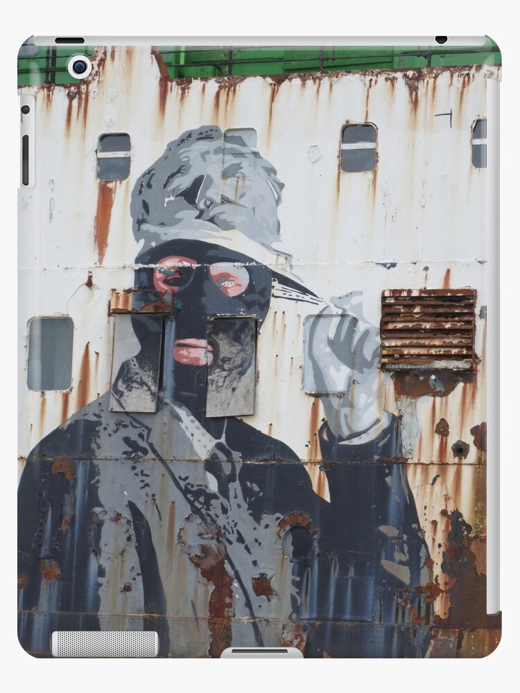 "Gangster in a ski mask Criminal Graffiti photograph" iPad Case & Skin by DogLovers | Redbubble