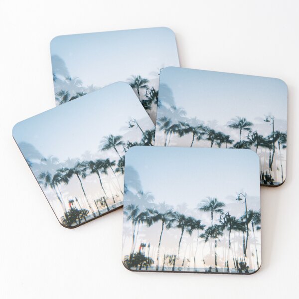 Item preview, Waikiki Beach Palm Trees Paracosm Multiple Exposure Dream designed and sold by MOP-tees.