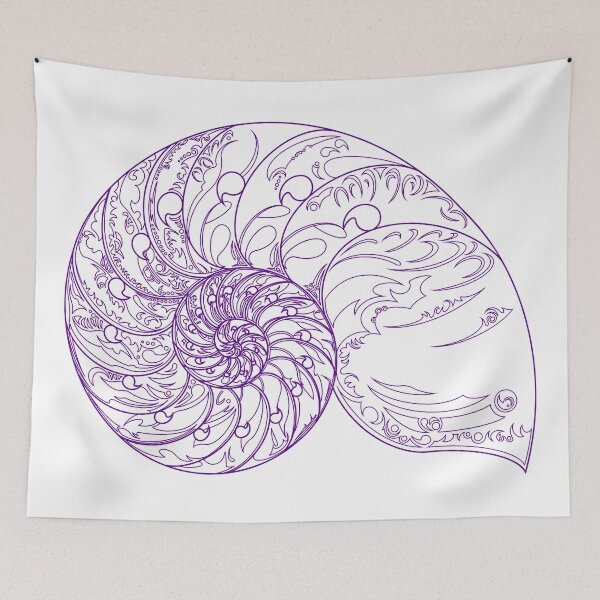 Item preview, Tears of the Indigo Nautilus - Geometric Art - Septcho21 designed and sold by Amanda Lucas.