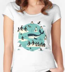 Whales, Penguins and other friends Women's Fitted Scoop T-Shirt