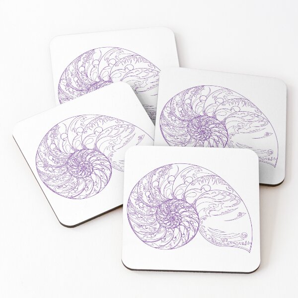Item preview, Tears of the Indigo Nautilus - Geometric Art - Septcho21 designed and sold by Amanda Lucas.