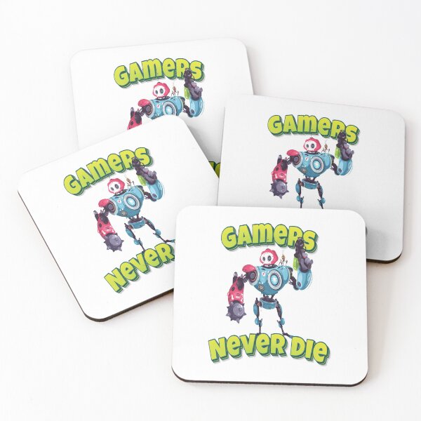 Item preview, Gamers Never Die Modern Robot With Weapon designed and sold by WordsGamersUse.