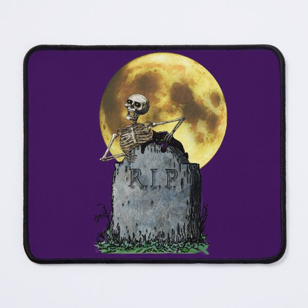 Item preview, Undead Familiar Tombstone RIP Under a Full Autumn Moon designed and sold by FictiveArt.