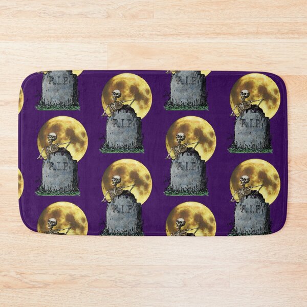 Item preview, Undead Familiar Tombstone RIP Under a Full Autumn Moon designed and sold by FictiveArt.