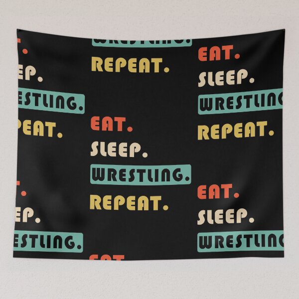Item preview, Eat Sleep Wrestling Repeat Vintage designed and sold by Landesign.