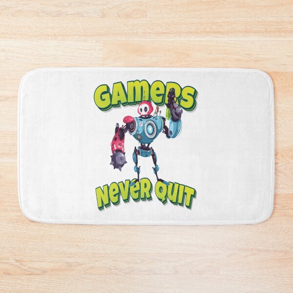 Item preview, Gamers Never Quit Modern Robot With Weapon designed and sold by WordsGamersUse.