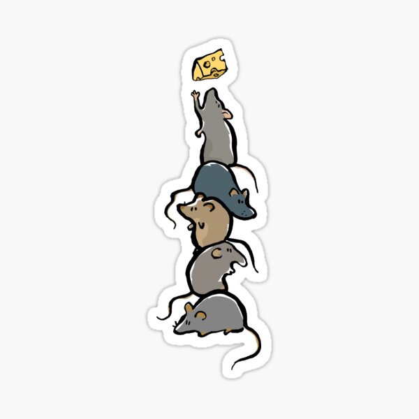 rat stack Sticker