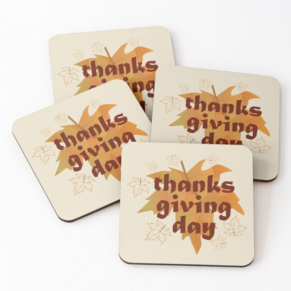 Item preview, Thanksgiving day greeting and autumn leaves designed and sold by CutieBlue.