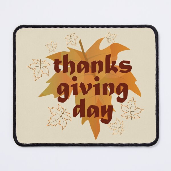 Item preview, Thanksgiving day greeting and autumn leaves designed and sold by CutieBlue.