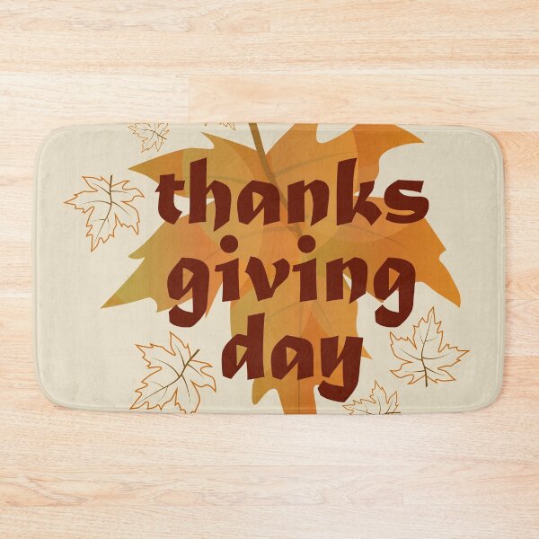 Item preview, Thanksgiving day greeting and autumn leaves designed and sold by CutieBlue.