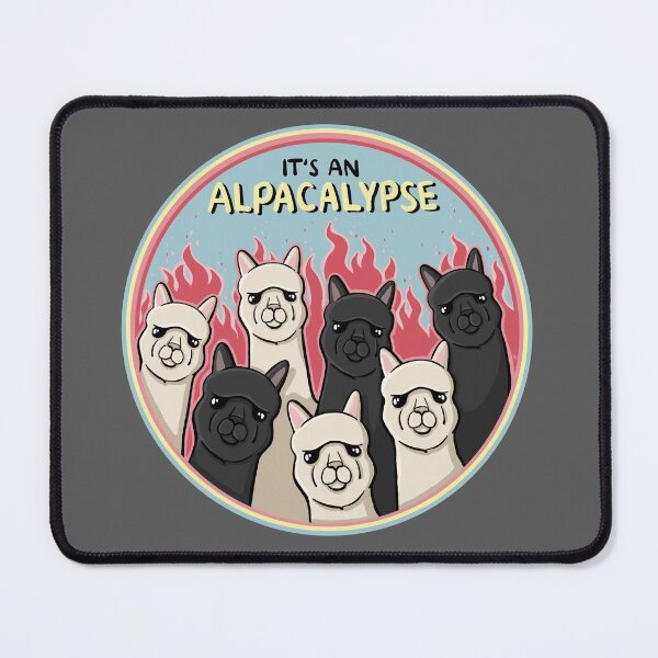 Item preview, It's an ALPACALYPSE Funny Alpaca Cartoon Pun Digital Illustration designed and sold by AlmightyClaire.