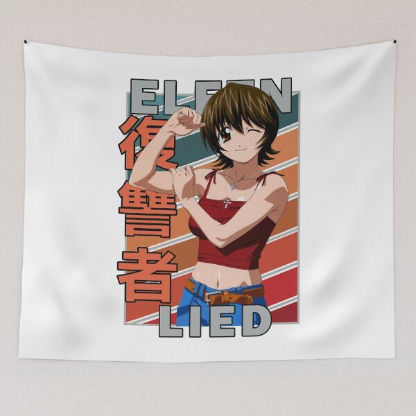 Item preview, The Girl Escape Dark Fantasy Science Fiction Elfen Lied Anime Yuka Retro Colour Stripe designed and sold by BranElfenLied.