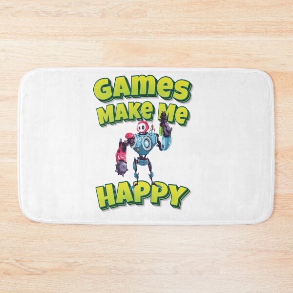 Item preview, Games Make Me Happy Modern Robot With Weapon designed and sold by WordsGamersUse.