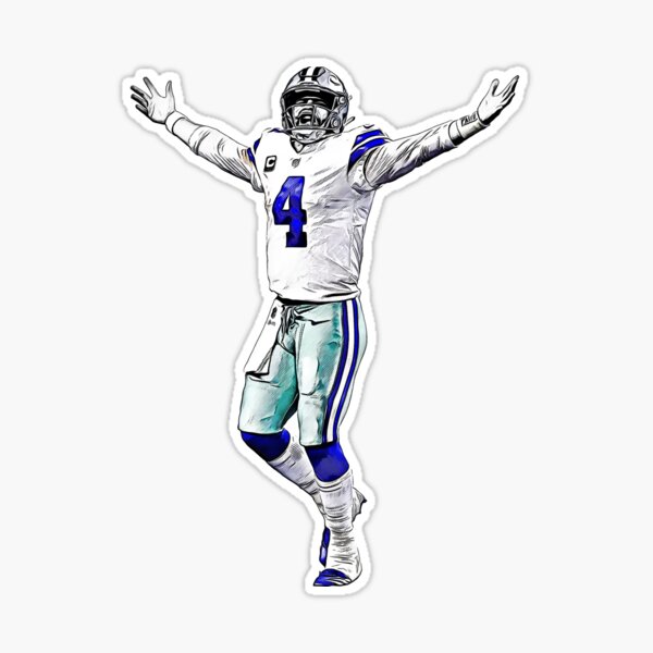 Dak Prescott #4 Throw Sticker for Sale by vexeland