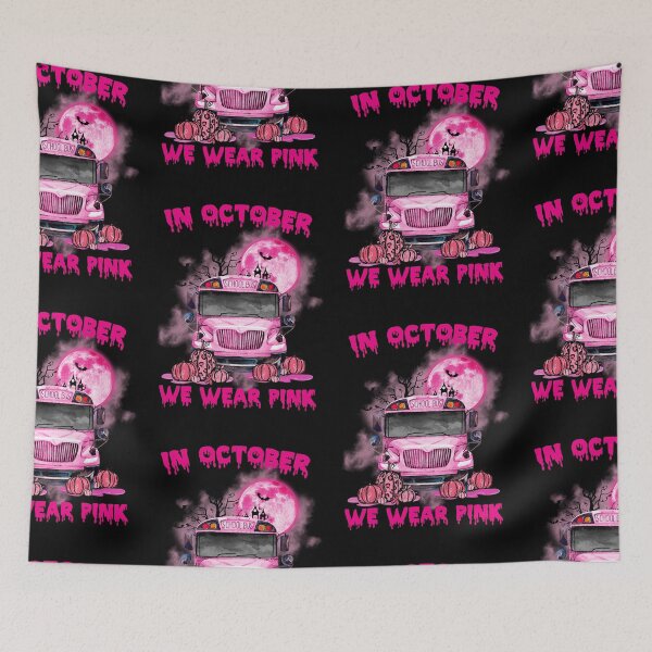 Item preview, In October We Wear Pink Bus Moon designed and sold by Landesign.