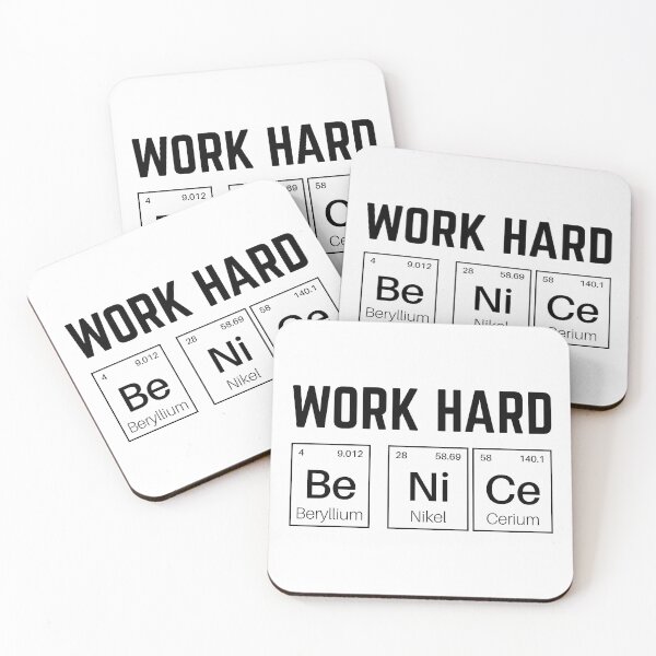 Item preview, Work hard be nice Motivational quote for work designed and sold by designandclouds.