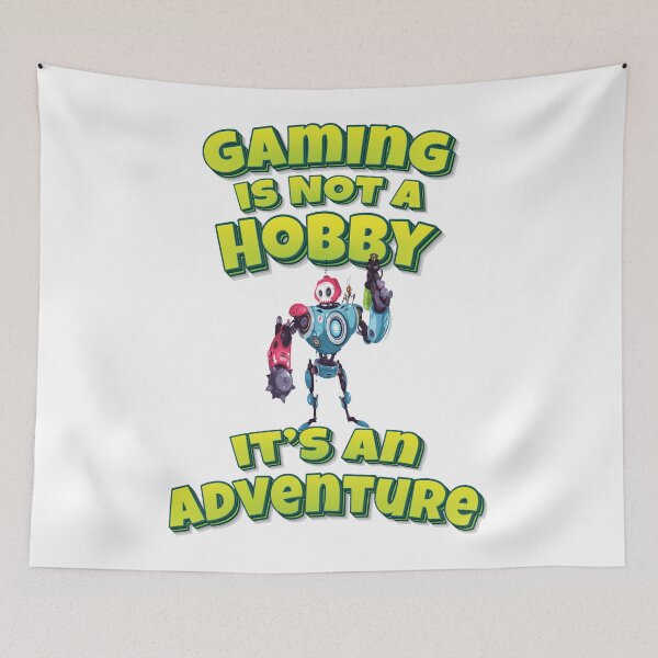 Item preview, Gaming Is Not A Hobby It's An Adventure Modern Robot With Weapon designed and sold by WordsGamersUse.
