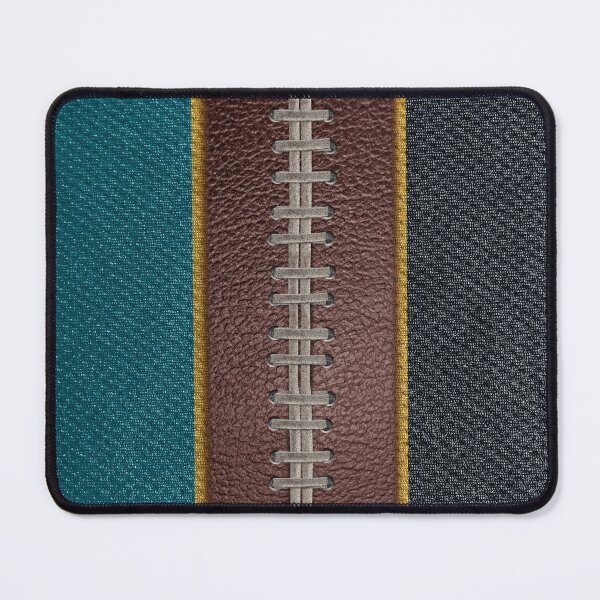Item preview, Football Aqua Blue, Black and Yellow Gold Team Spirit Patch designed and sold by Michele Engling.
