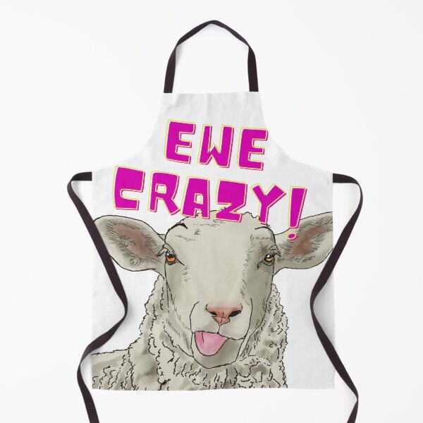 Item preview, You Crazy - Ewe Crazy - Funny Sheep Sticking out Tongue designed and sold by BunnyBizarre.