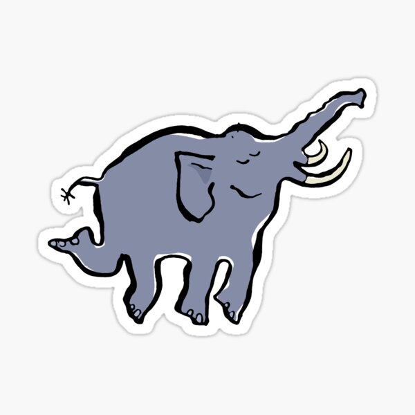 Elephant Cartoon Stickers Redbubble - decal ids roblox cat morph