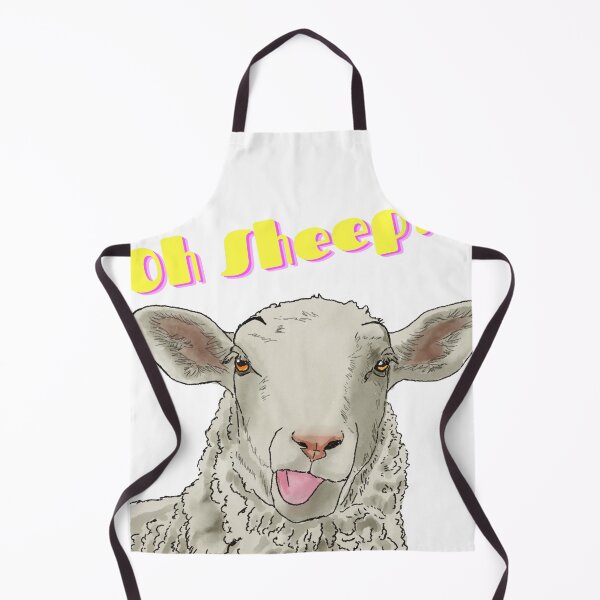 Item preview, Oh Sheep - Oh Shit - Ewe Crazy - Funny Sheep Sticking out Tongue designed and sold by BunnyBizarre.