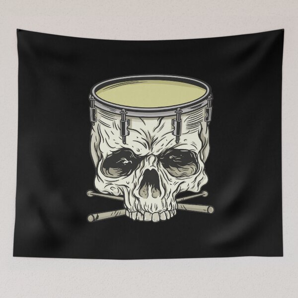 Artikelvorschau, Drummers Skeleton Head Musician Gif Percussion Lover entworfen und verkauft von cudx.