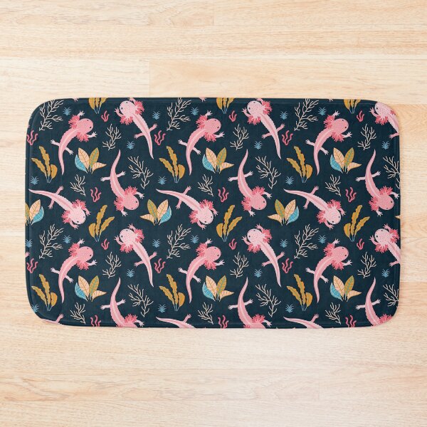 Item preview, Axolotl and Sea Weed Elements Pattern, Axolotl Pattern, Axolotl, Pattern designed and sold by graphic-genie.