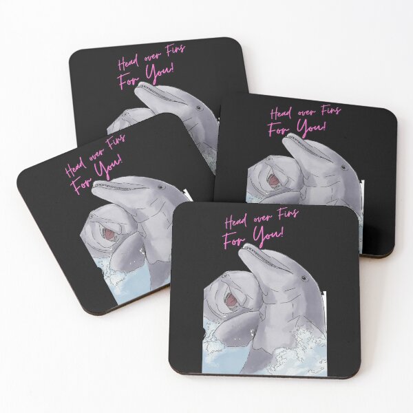 Item preview, Head Over Heels for You - Head over Fins - Dolphins in Love designed and sold by BunnyBizarre.