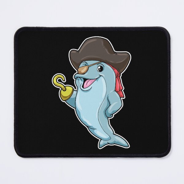 Item preview, Dolphin as Pirate with Eye patch & Hooked hand  designed and sold by PaigeEagen.