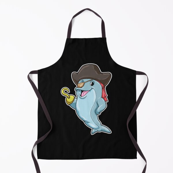 Item preview, Dolphin as Pirate with Eye patch & Hooked hand  designed and sold by PaigeEagen.