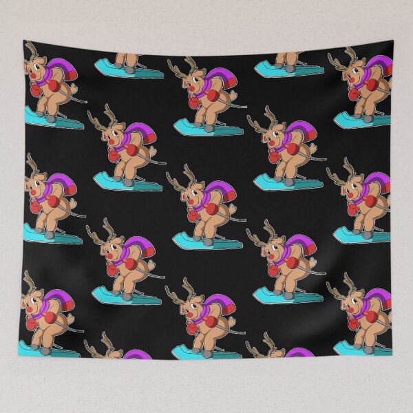 Item preview, Reindeer as Skier with Skis  designed and sold by PaigeEagen.