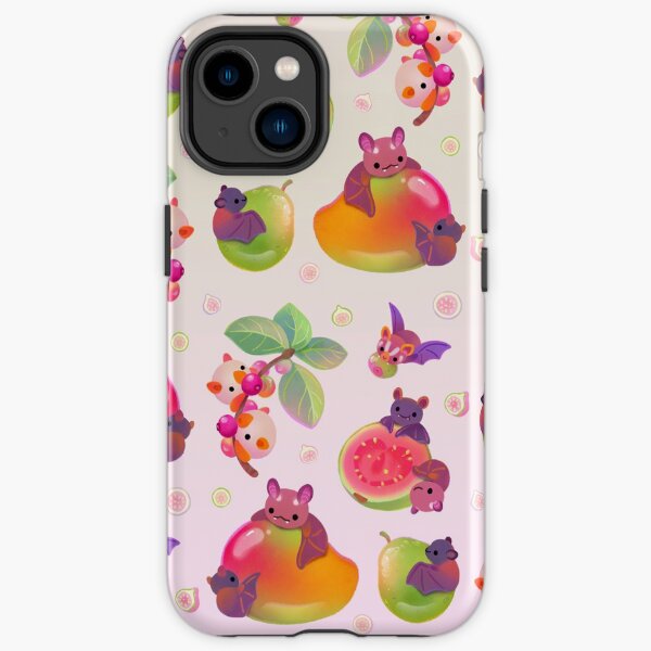 Fruit and bat - pastel iPhone Tough Case